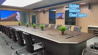 LYLN gemotoriseerde intrekbare monitor geïntegreerd met kwaliteitsconferentiesysteem